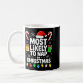 Most Likely To Nap On Christmas Shirt Family Match Kaffeetasse (Links)
