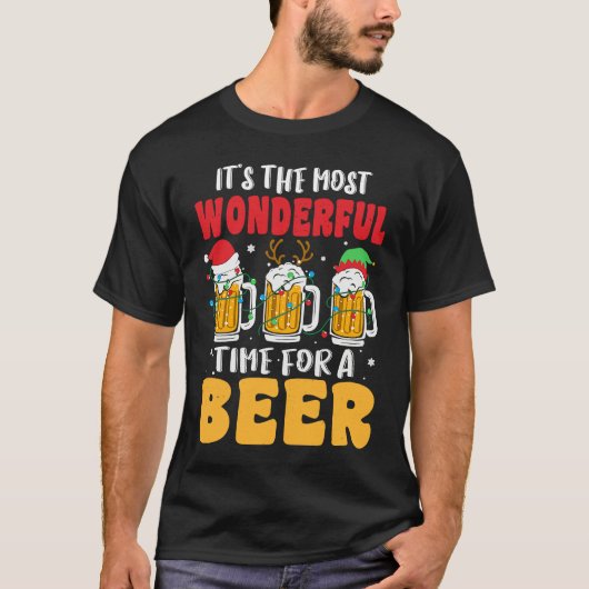 Most Likely To Offer Santa A Beer Drinking Christ T-Shirt (Vorderseite)