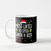 Most Likely To Offer Santa A Beer Drinking Christm Kaffeetasse (Links)