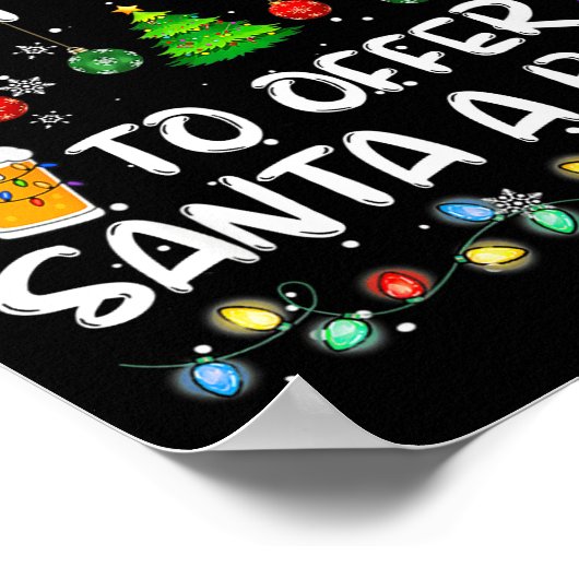 Most Likely To Offer Santa A Beer Funny Drinking C Poster (Ecke)