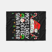 Most Likely To Offer Santa Beer Family Reunion Chr Fleecedecke (Vorderseite (Horizontal))