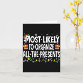 Most Likely To Organize All The Christmas Pajamas  Karte (Gelbe Blume)