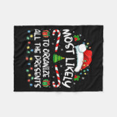 Most Likely To Organize All The Family Christmas Fleecedecke (Vorderseite (Horizontal))