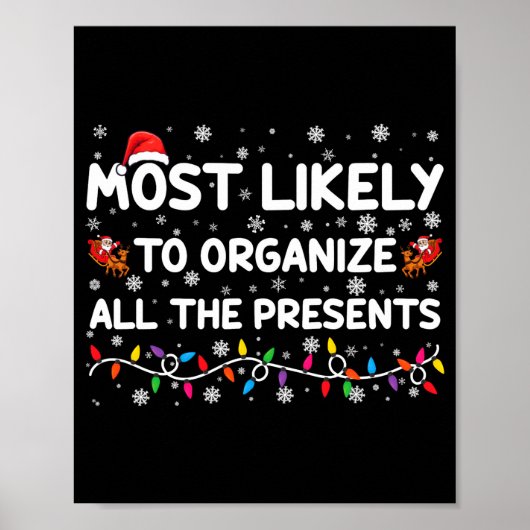 Most Likely To Organize All The Xmas Baby Poster (Vorne)