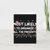 Most Likely To Organize All The Xmas Toddler Karte (Vorderseite)