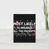 Most Likely To Organize All The Xmas Toddler Karte (Vorderseite)
