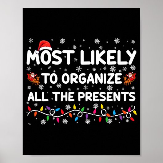 Most Likely To Organize All The Xmas Toddler Poster (Vorne)