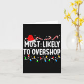 Most Likely To Overshop Shopng Family Matching Chr Karte (Gelbe Blume)