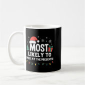 Most Likely To Peek At The Christmas Funny Xmas  Kaffeetasse (Links)