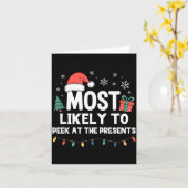 Most Likely To Peek At The Christmas Funny Xmas Karte (Gelbe Blume)