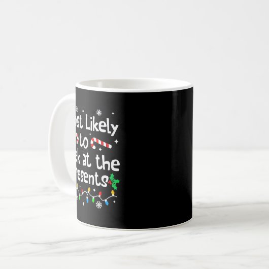 Most Likely To Peek At The Christmas Matching Funn Kaffeetasse (Vorderseite Links)