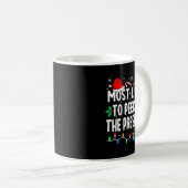 Most Likely To Peek At The Funny Matching Christma Kaffeetasse (VorderseiteRechts)