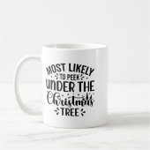 Most Likely To Peek Under The Tree Kaffeetasse (Links)