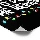 Most Likely To Pet The Reindeer Funny Christmas Poster (Ecke)