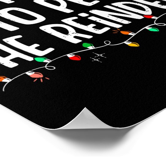 Most Likely To Pet The Reindeer Funny Christmas Poster (Ecke)