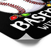 Most Likely To Play Baseball With Santa Christmas  Poster (Ecke)