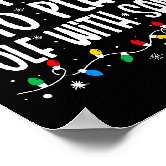 Most Likely To Play Golf With Santa Funny Family C Poster (Ecke)