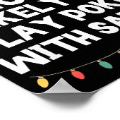 Most Likely To Play Ker With Santa Christmas Funny Poster (Ecke)