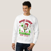 Most Likely To Play Pickleball With Santa Claus Sweatshirt (Vorne ganz)