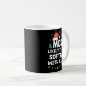 Most Likely To Play Softball With Santa Christmas  Kaffeetasse (VorderseiteRechts)