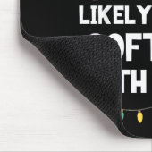 Most Likely To Play Softball With Santa Christmas Mousepad (Ecke)