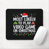 Most Likely To Play Video Game On Christmas Santa Mousepad (Mit Mouse)