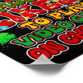 Most Likely To Play Video Games On Christmas Funny Poster (Ecke)