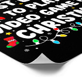 Most Likely To Play Video Games On Christmas Funny Poster (Ecke)