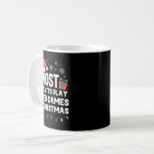 Most Likely To Play Video Games On Christmas Gamer Kaffeetasse (Vorderseite Links)