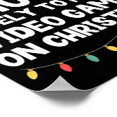 Most Likely To Play Video Games On Christmas Gamer Poster (Ecke)
