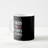 Most Likely To Play Videogames On Christmas T Shir Kaffeetasse (Vorderseite Links)