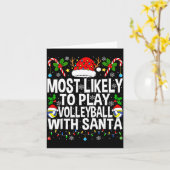 Most Likely To Play Volleyball With Christmas Voll Karte (Gelbe Blume)