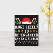 Most Likely To Re-engineer Santa's Sleigh Christma Karte (Gelbe Blume)