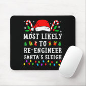 Most Likely To Re-engineer Santa's Sleigh Christma Mousepad (Mit Mouse)