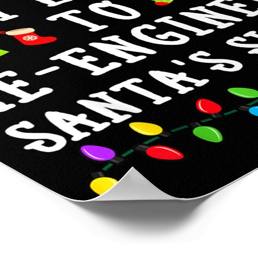 Most Likely To Re-engineer Santa's Sleigh Christma Poster (Ecke)