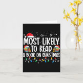 Most Likely To Read A Book On Christmas Matching F Karte (Gelbe Blume)