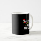Most Likely To Ride Rudolph Funny Family Matching  Kaffeetasse (VorderseiteRechts)