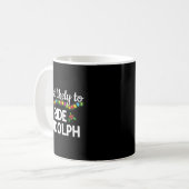 Most Likely To Ride Rudolph Funny Family Matching Kaffeetasse (Vorderseite Links)