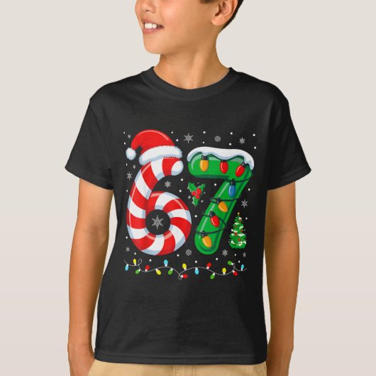 Most Likely To Say 67 Christmas Matching 7 6 Famil T-Shirt (Vorderseite)