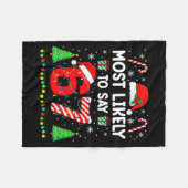 Most Likely To Say 67 Meme Six Seven Santa Christm Fleecedecke (Vorderseite (Horizontal))