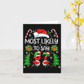 Most Likely To Say 67 Meme Six Seven Santa Christm Karte (Gelbe Blume)