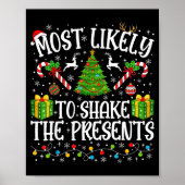 Most Likely To Shake The Family Christmas Matching Poster (Vorne)