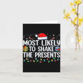 Most Likely To Shake The Family Matching Christmas Karte (Gelbe Blume)