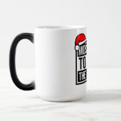 Most Likely to Shake the Presents Christmas Humor Verwandlungstasse (Links)