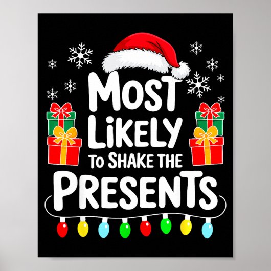 Most Likely To Shake The Shirt Family Christmas Poster (Vorne)