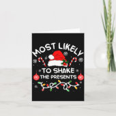 Most Likely To Shake The Xmas Family Matching 2025 Karte (Vorderseite)