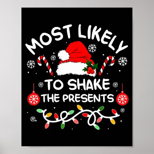 Most Likely To Shake The Xmas Family Matching 2025 Poster (Vorne)
