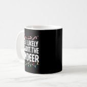 Most Likely To Shoot The Reindeer Funny Matching C Kaffeetasse (Vorderseite Links)