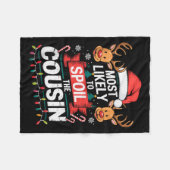 Most Likely To Sil The Cousin Christmas Party Fami Fleecedecke (Vorderseite (Horizontal))