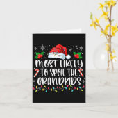 Most Likely To Sil The Grandkids Christmas Grandma Karte (Gelbe Blume)